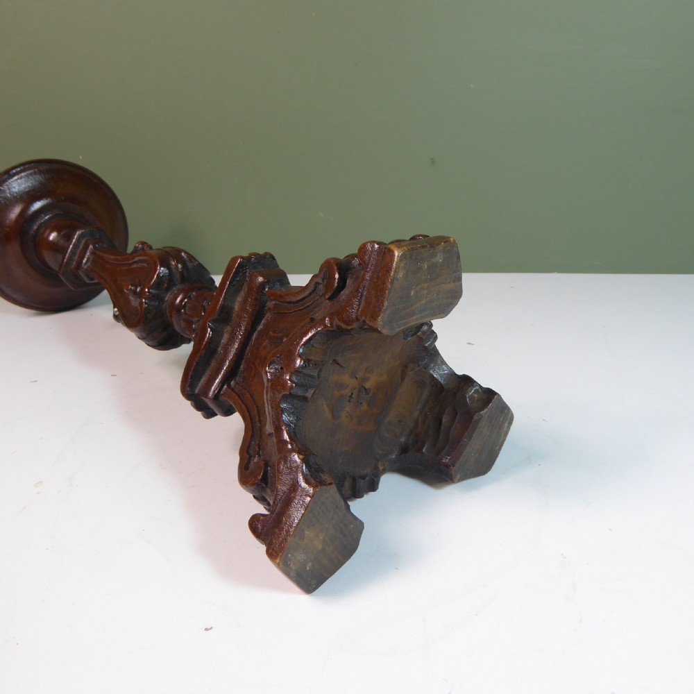 18TH C WALNUT PRICKET STICK View VI