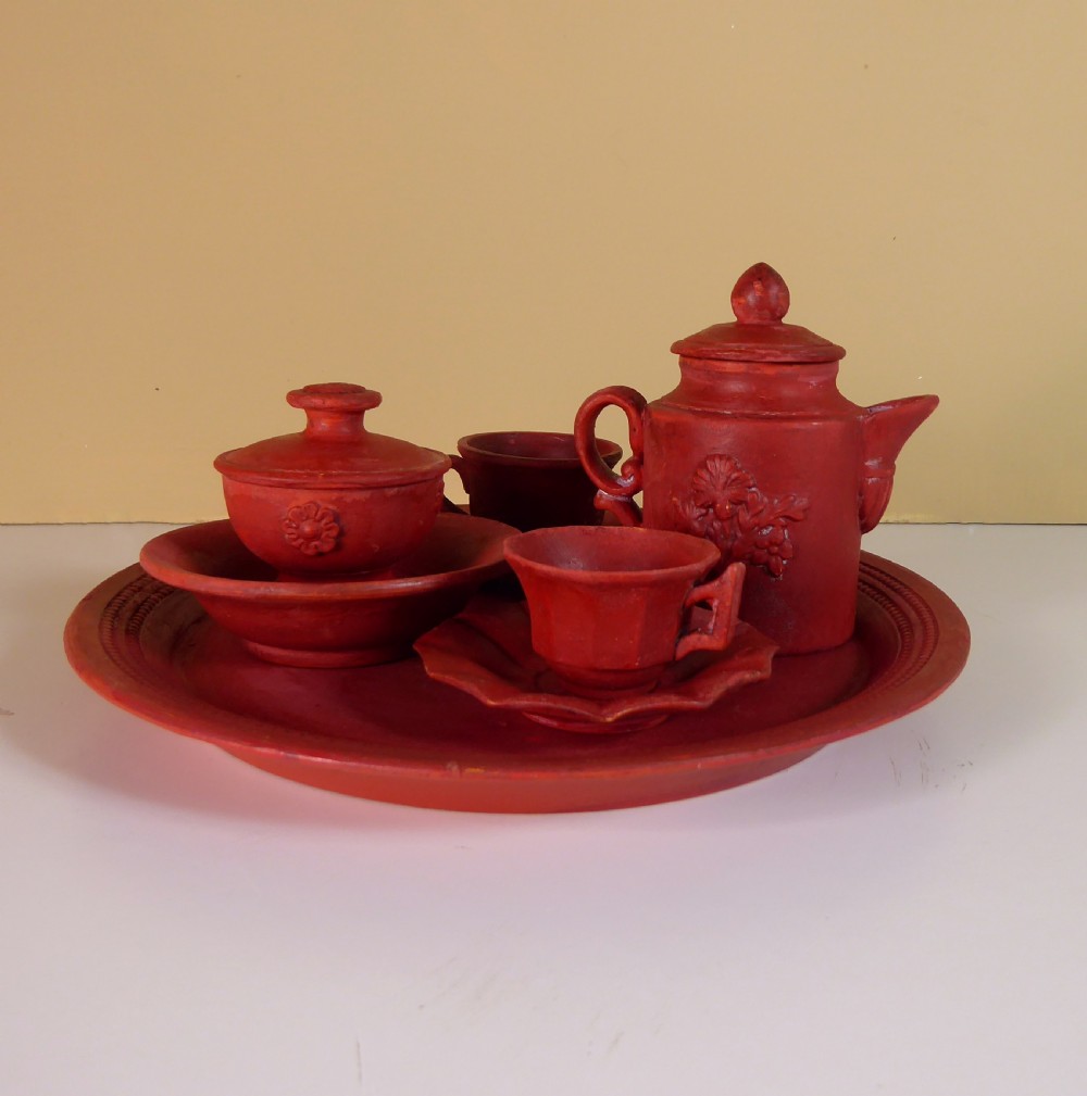 19TH C MINIATURE TEA SET