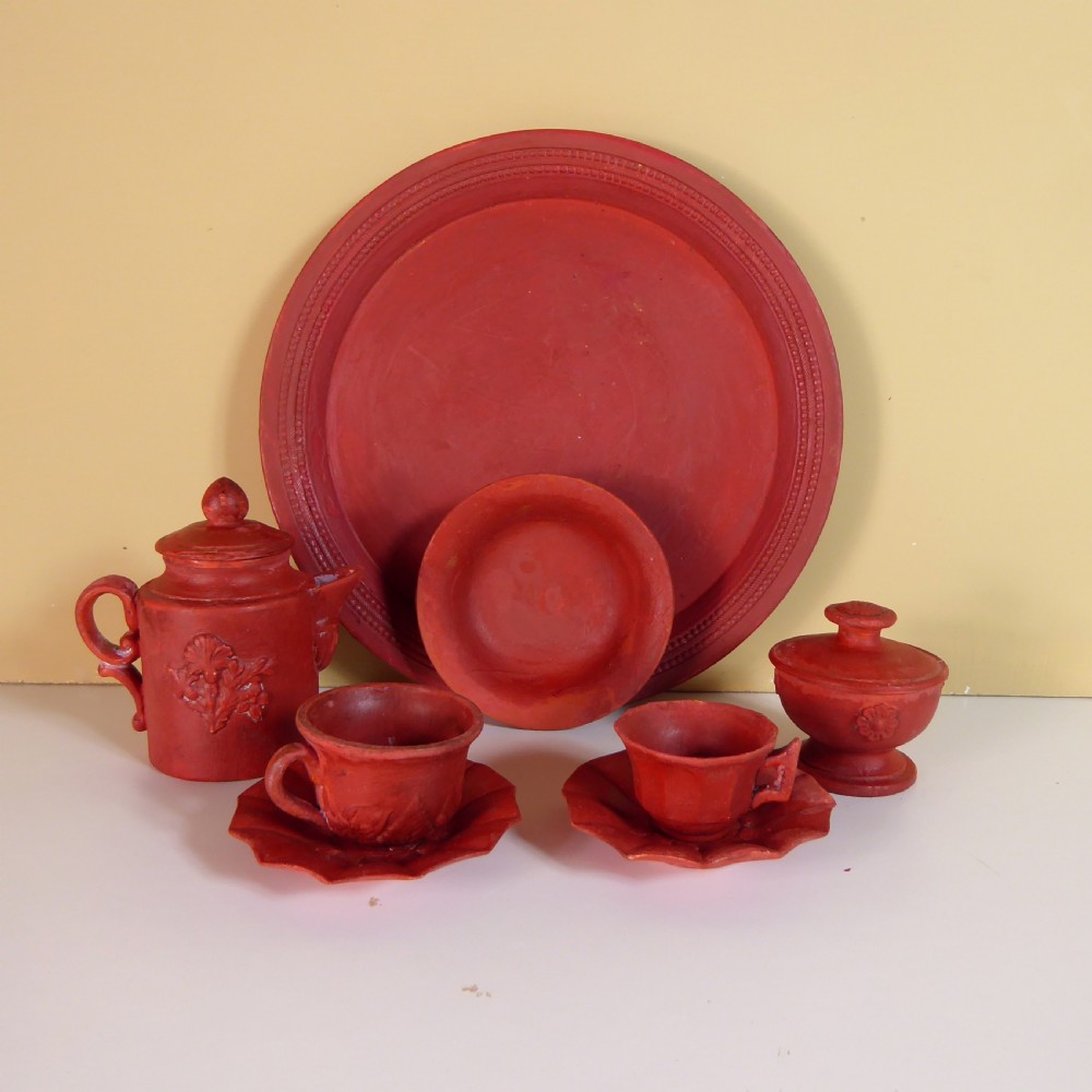 19TH C MINIATURE TEA SET View II