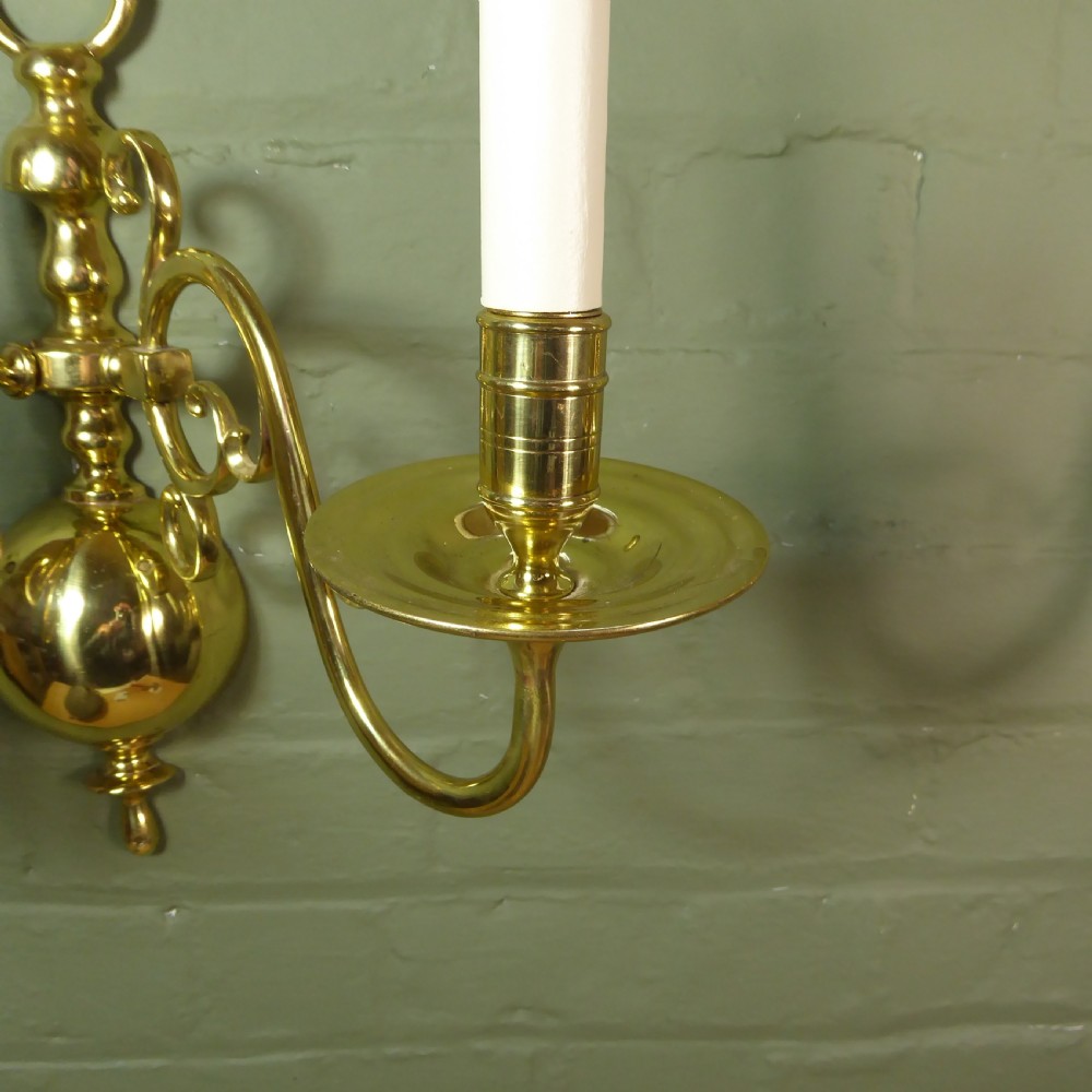 PAIR OF 19TH C BRASS WALL LIGHTS View III