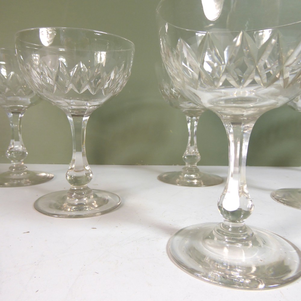 SET OF SIX 19TH C CHAMPAGNE GLASSES View IV