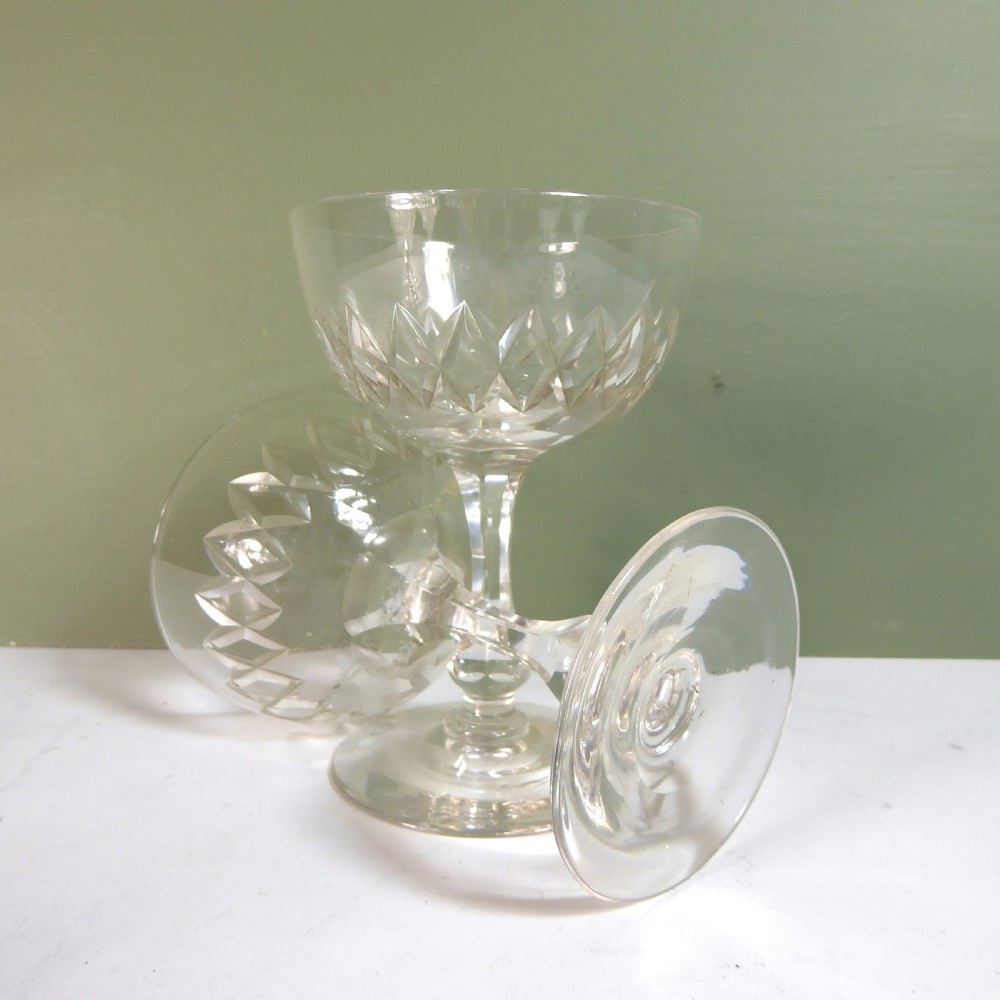 SET OF SIX 19TH C CHAMPAGNE GLASSES View V