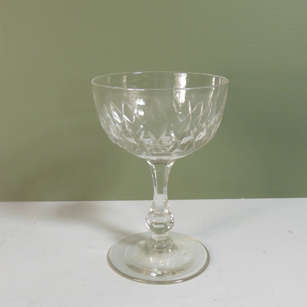 SET OF SIX 19TH C CHAMPAGNE GLASSES View VI