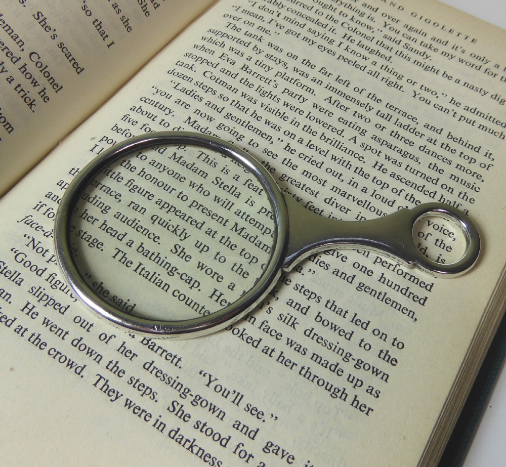 SILVER MAGNIFYING GLASS, BIRMINGHAM 1925 View III