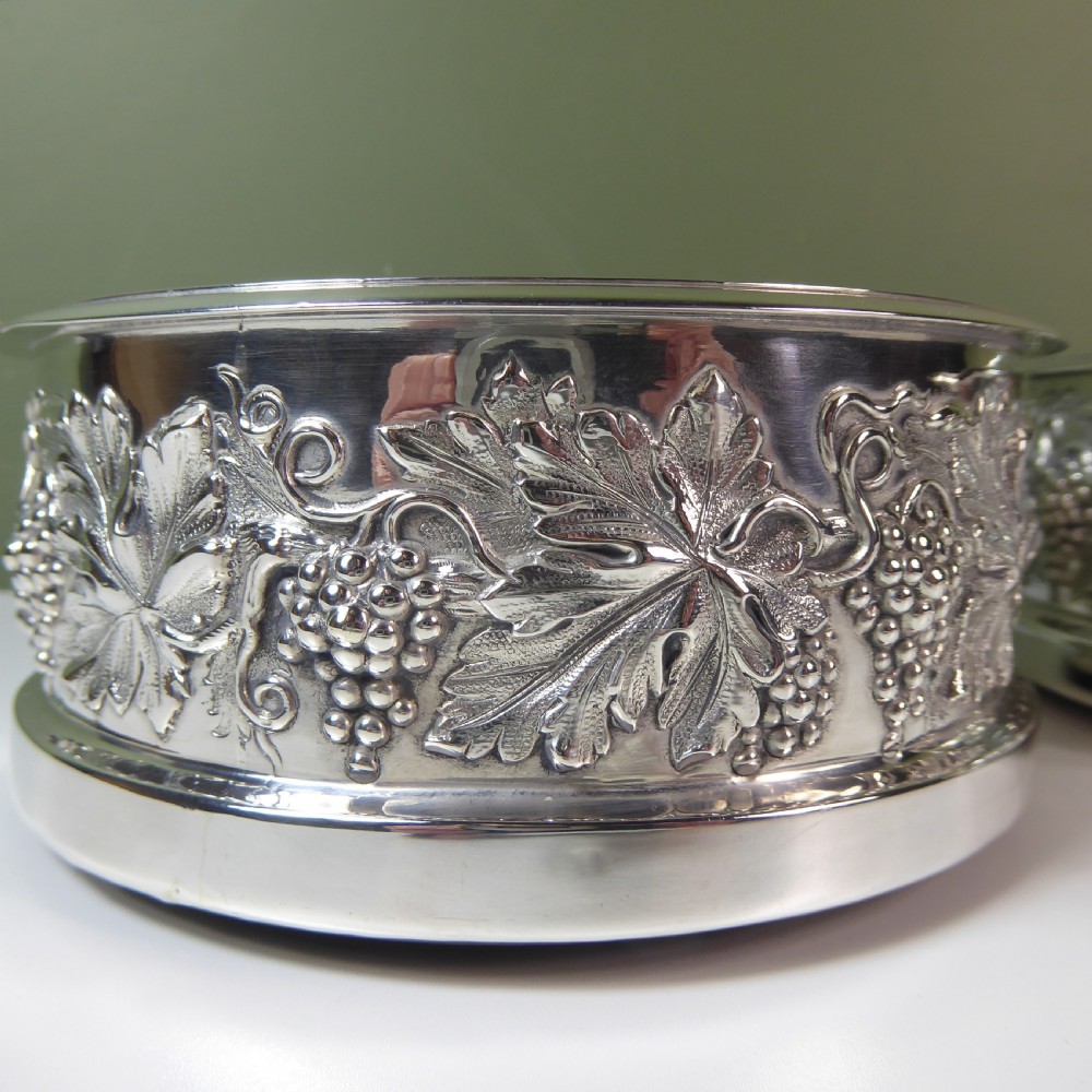 PAIR OF 19TH C SILVER COASTERS 1832 View II