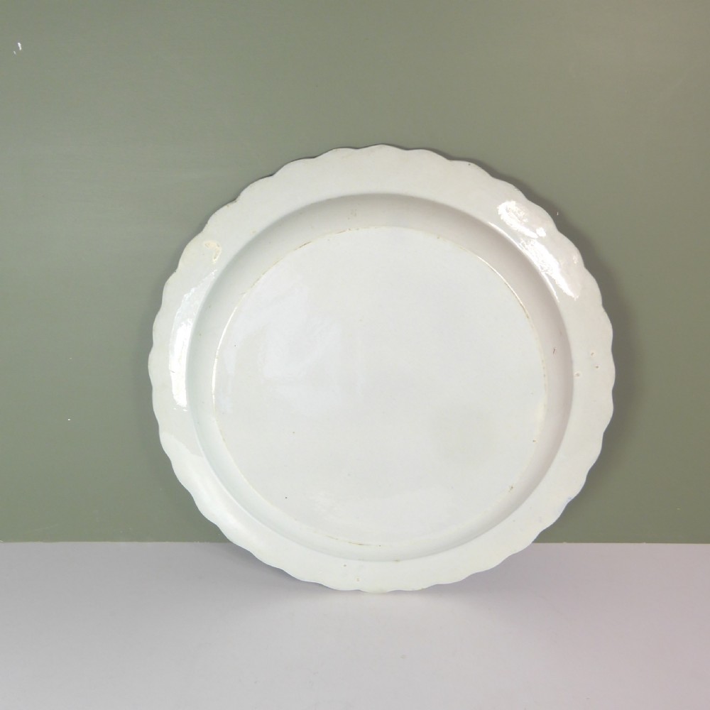 LARGE 19TH C PEARL GLAZED CHARGER View V