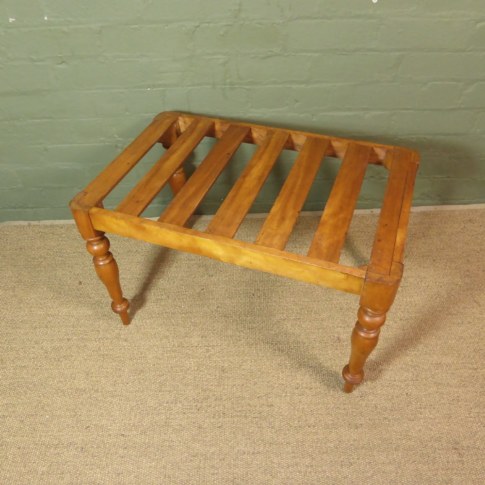 19TH C SATINWOOD LUGGAGE STAND View II