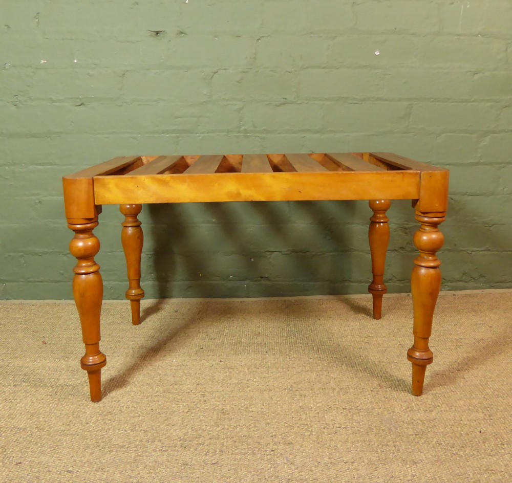 19TH C SATINWOOD LUGGAGE STAND View III