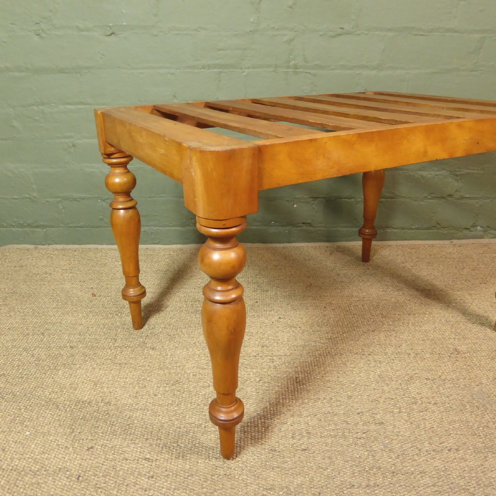 19TH C SATINWOOD LUGGAGE STAND View IV