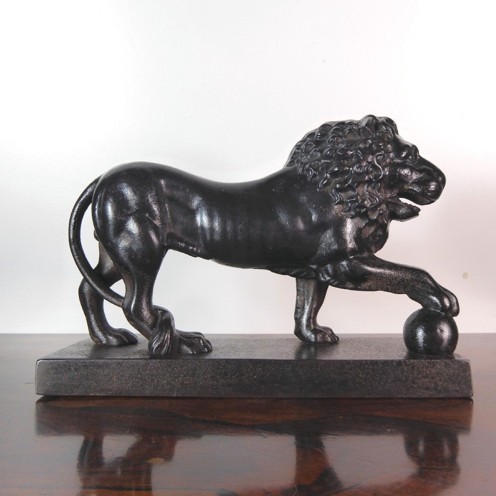 19TH C CAST IRON MEDICI LION