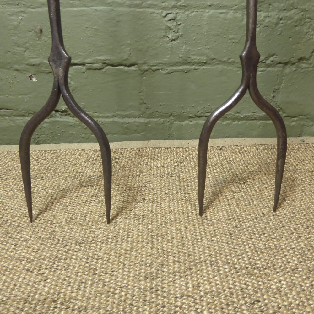 PAIR OF EARLY 19TH C LOG FORKS View III
