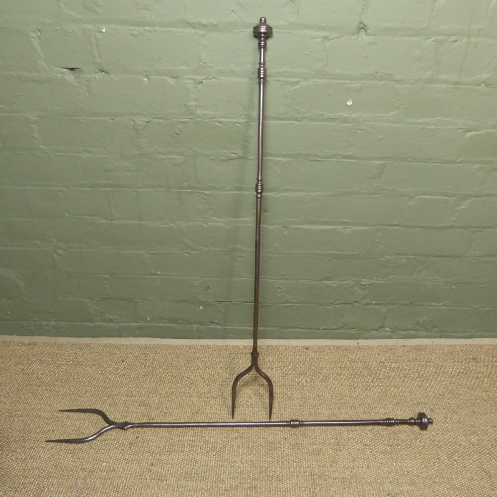 PAIR OF EARLY 19TH C LOG FORKS View IV
