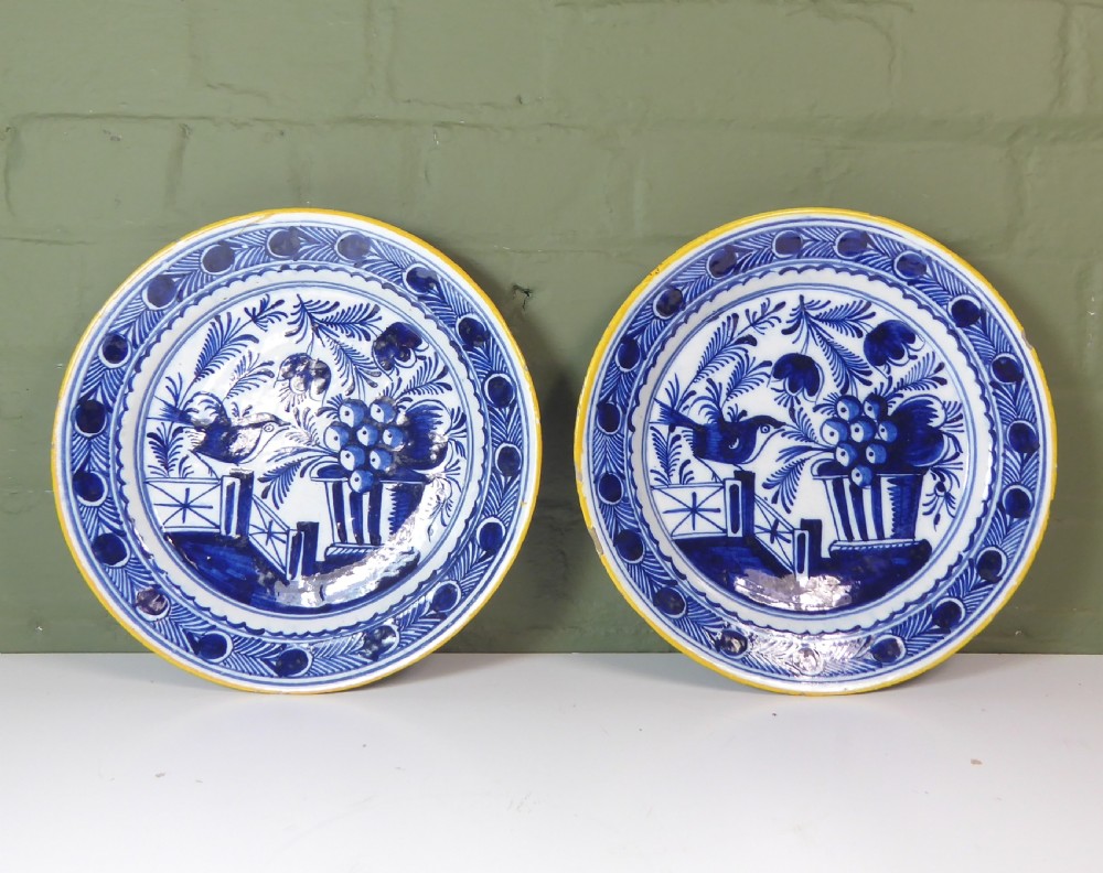 PAIR OF 18TH C DELFT CHARGERS