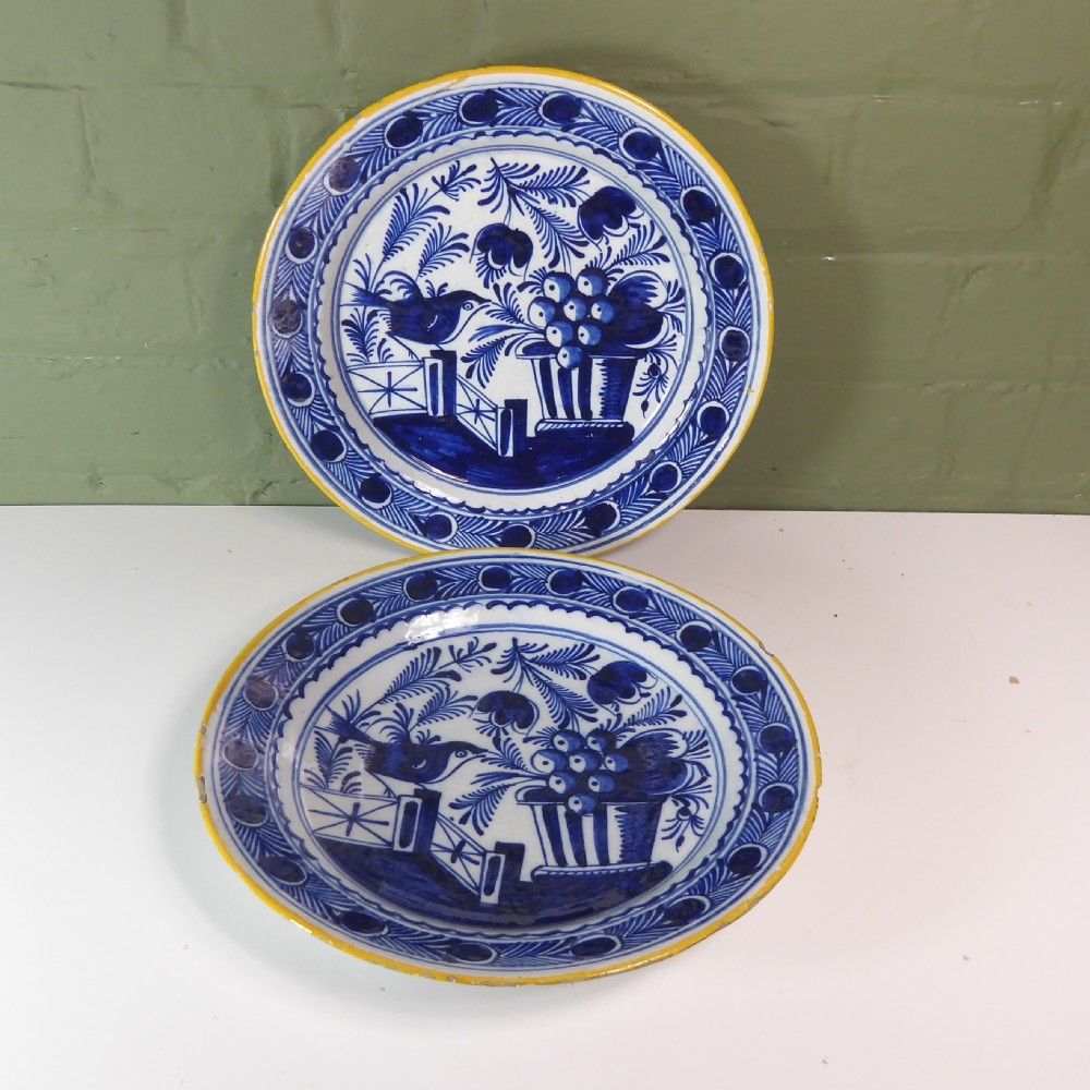 PAIR OF 18TH C DELFT CHARGERS View V