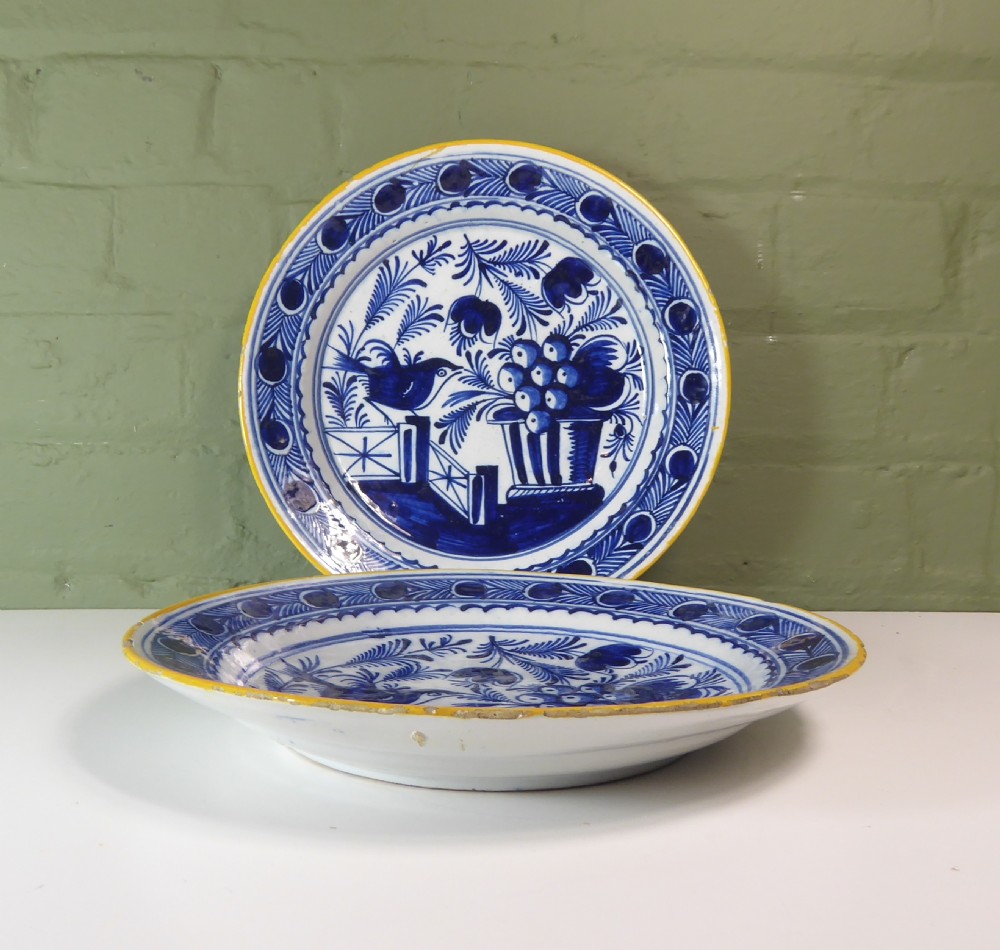 PAIR OF 18TH C DELFT CHARGERS View VI