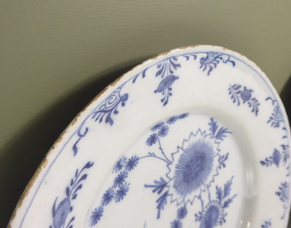 SET OF THREE 18TH C DELFT PLATES View III