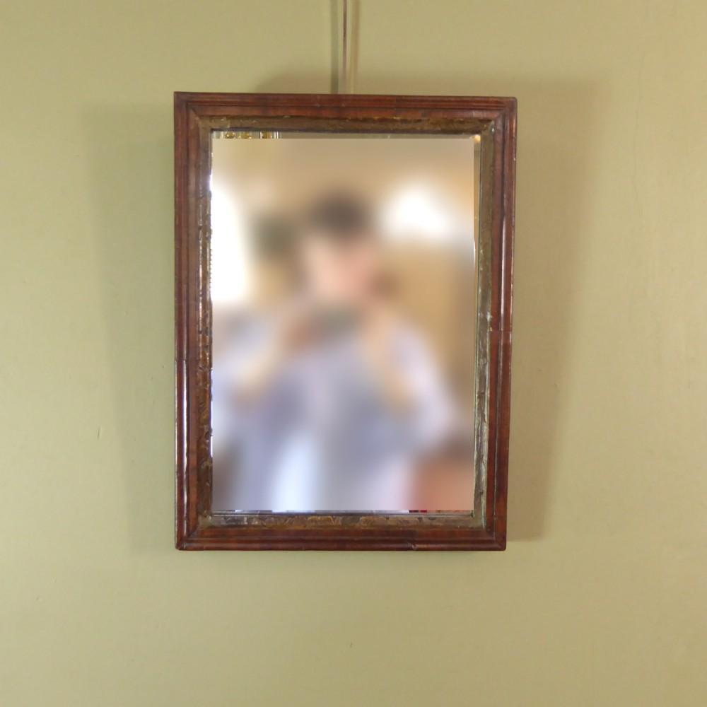 EARLY GEORGE III WALNUT MIRROR
