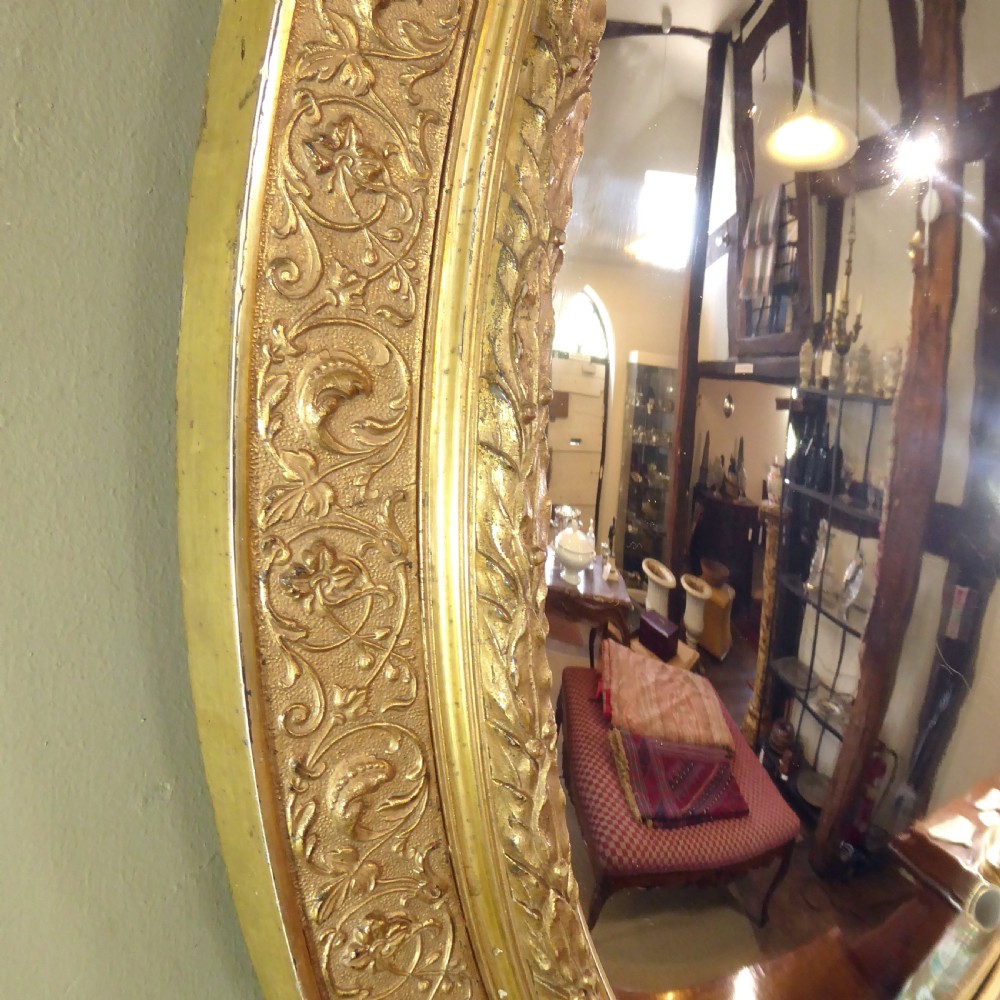 LARGE GILT CONVEX MIRROR View V