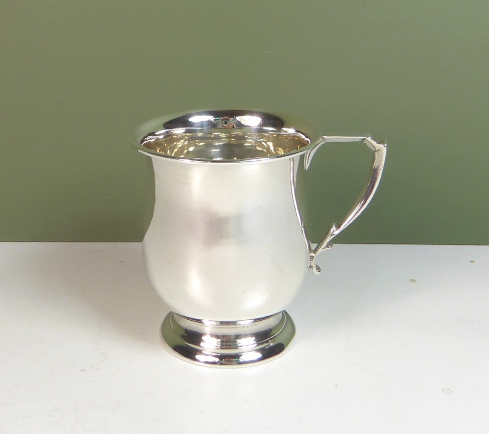 SMALL SOLID SILVER CHRISTENING MUG