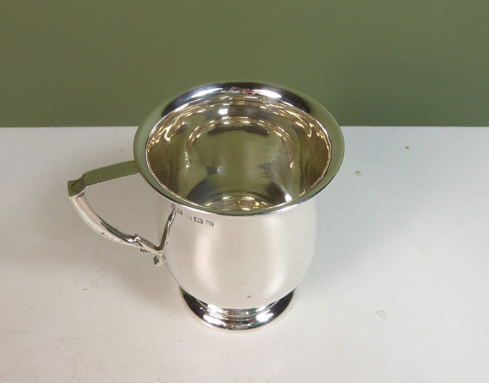 SMALL SOLID SILVER CHRISTENING MUG View VI