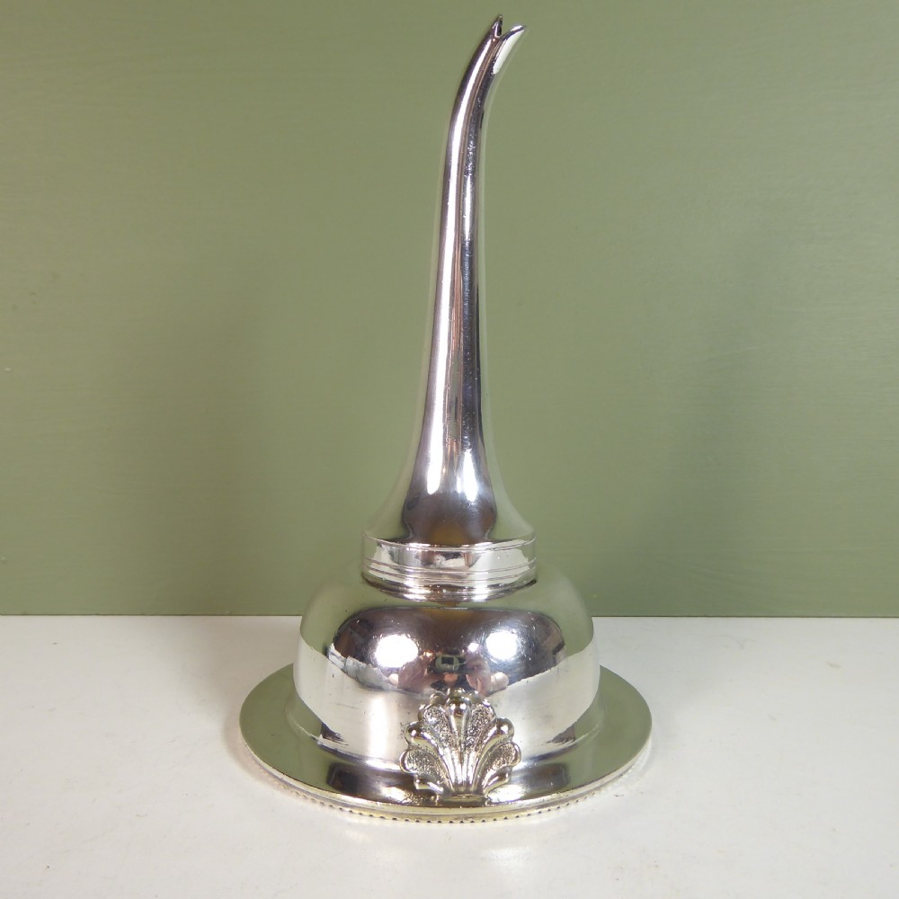 19TH C SILVER PLATED WINE FUNNEL View V