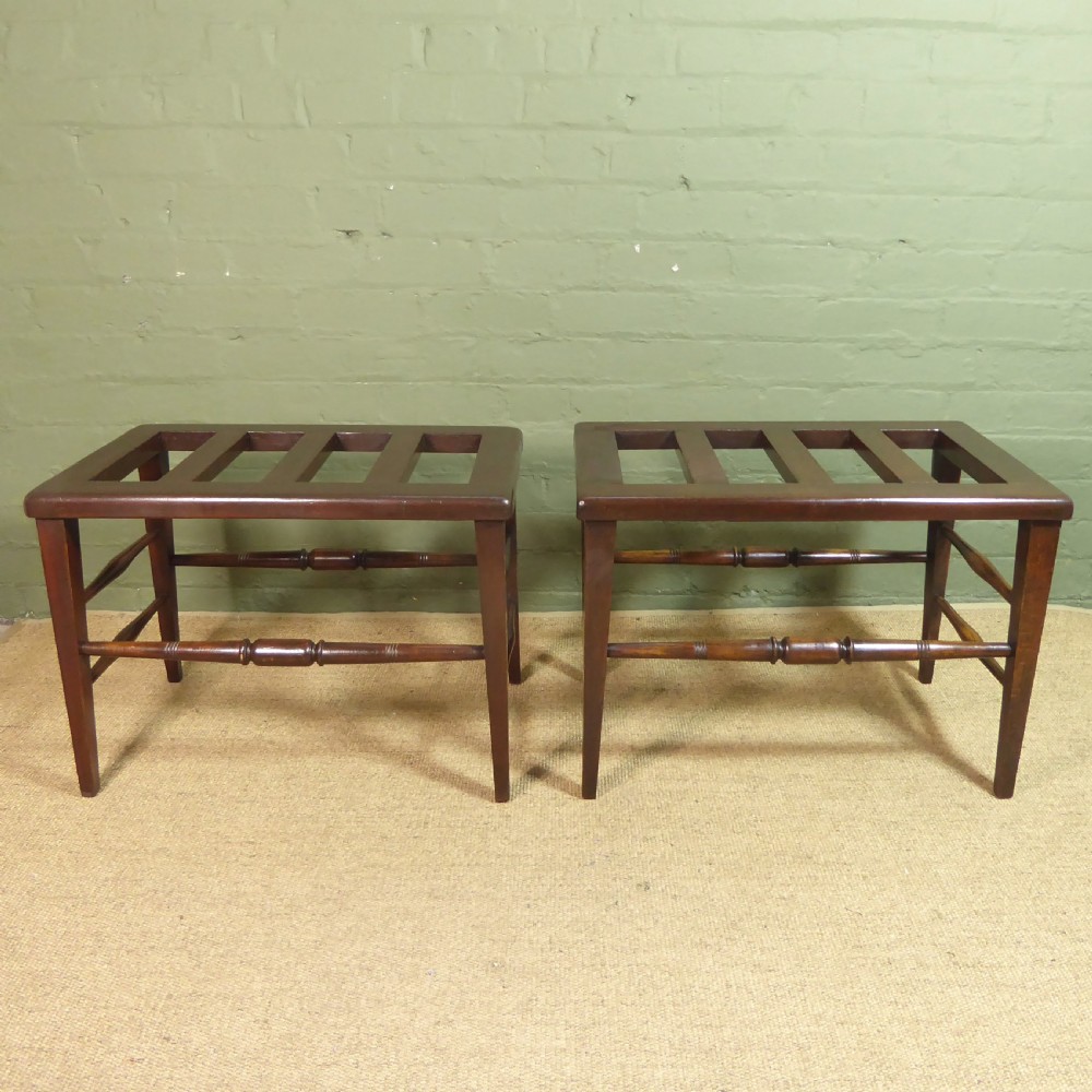 PAIR OF 19TH C LUGGAGE STANDS