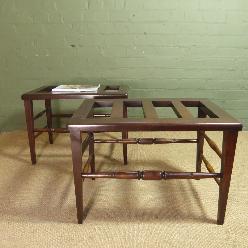 PAIR OF 19TH C LUGGAGE STANDS View III