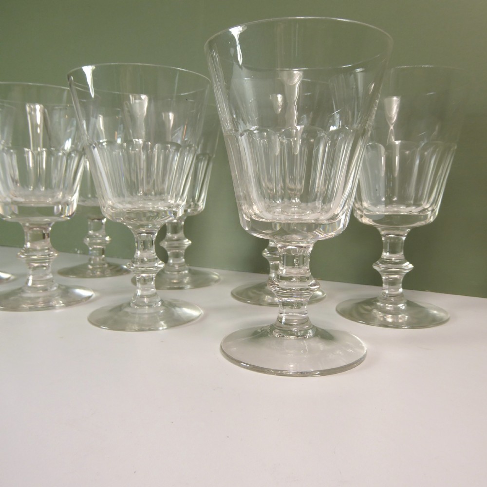 SET OF EIGHT 19TH C WINE GLASSES View IV