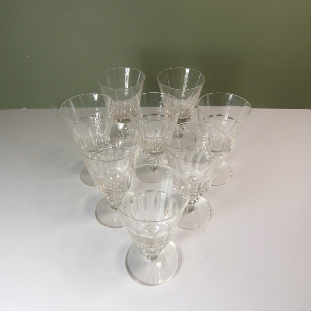 SET OF EIGHT 19TH C WINE GLASSES View V