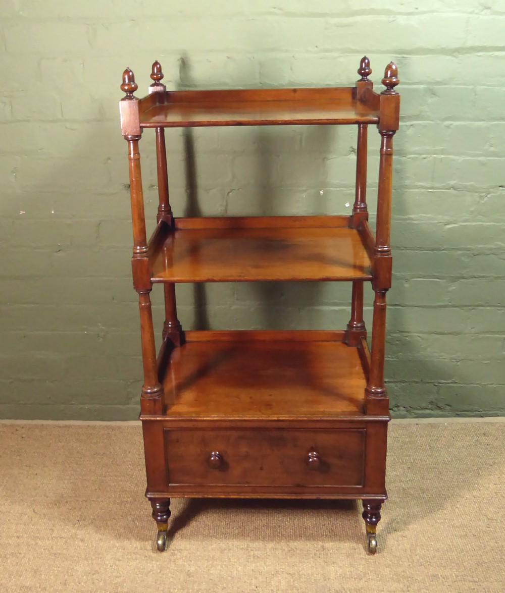 19TH C MAHOGANY WHATNOT
