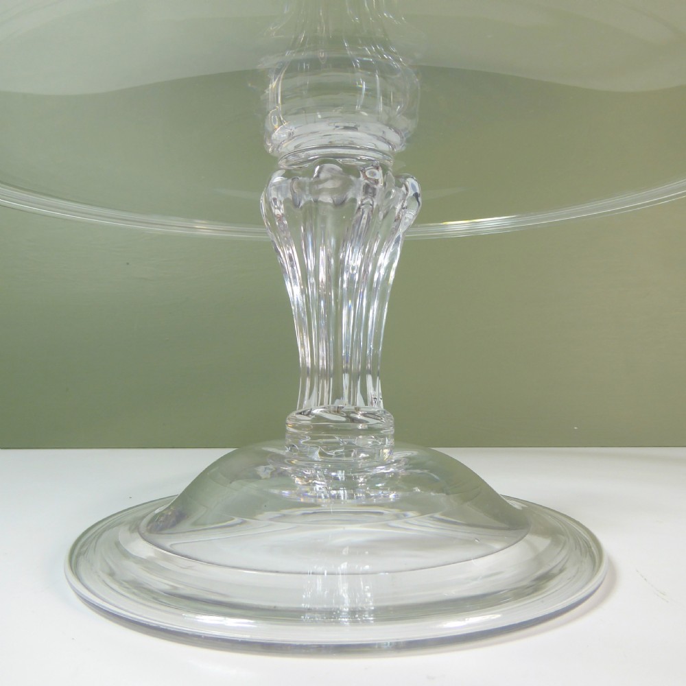 EARLY 19TH C GLASS  TAZZA C1800 View III