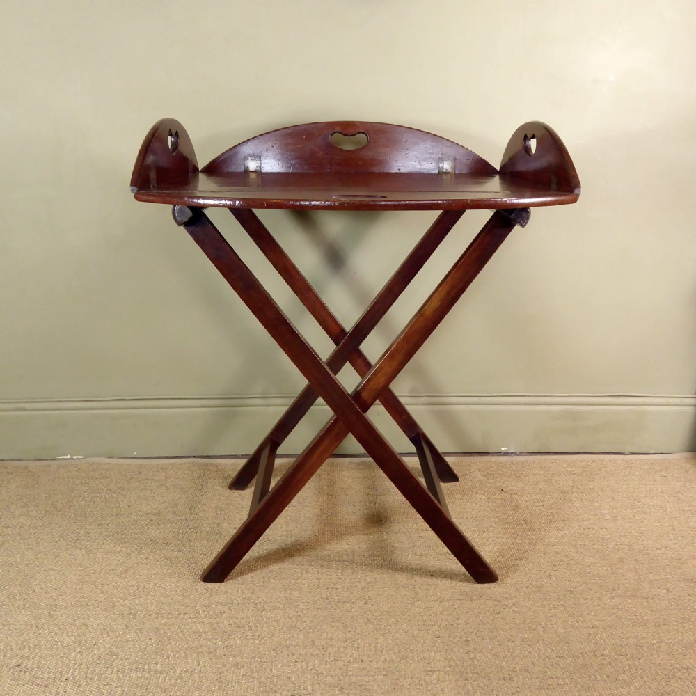 GEORGE III MAHOGANY BUTLERS TRAY & STAND View II