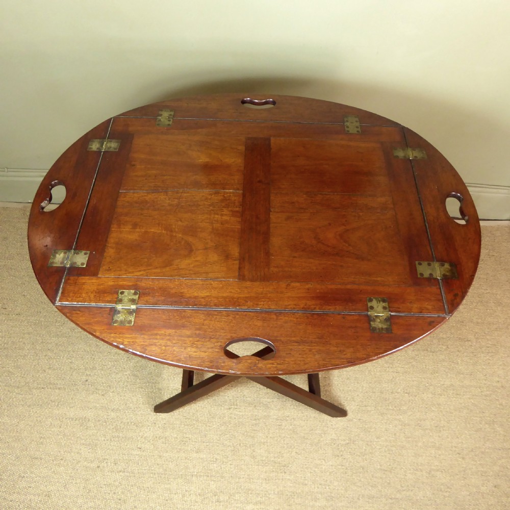 GEORGE III MAHOGANY BUTLERS TRAY & STAND View V