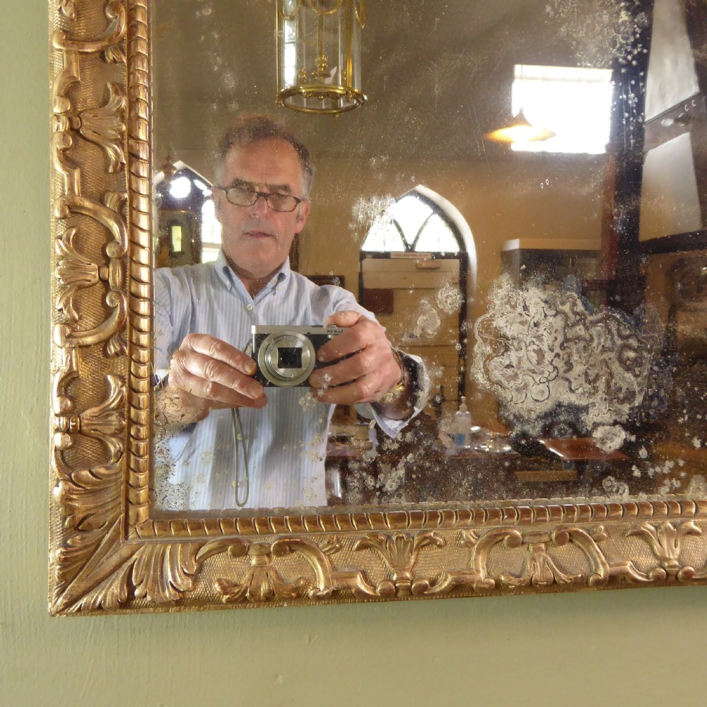 19TH C CARVED GILTWOOD MIRROR View II