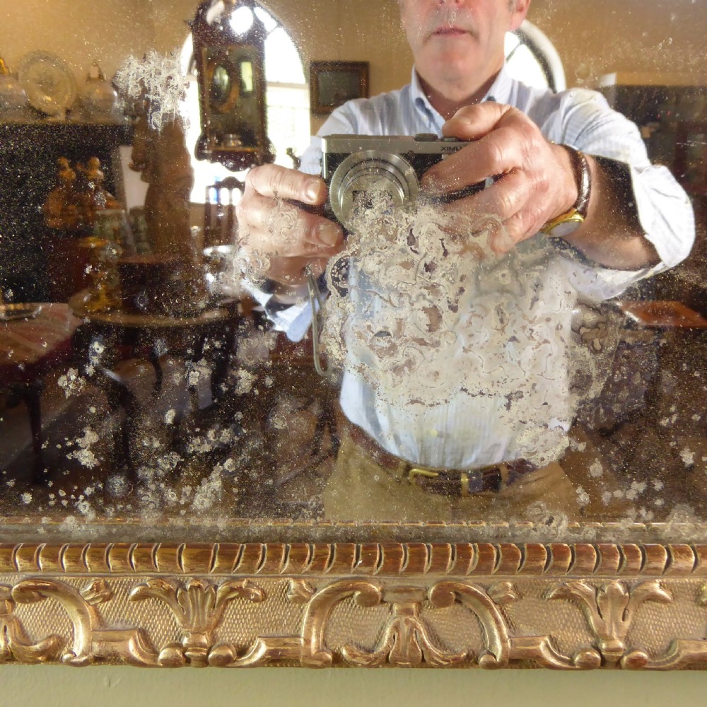 19TH C CARVED GILTWOOD MIRROR View IV
