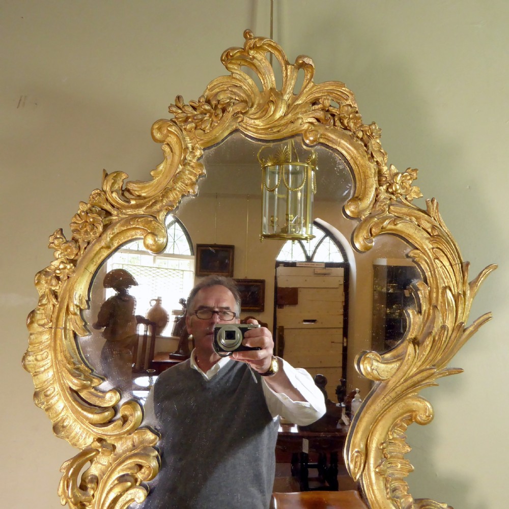 19TH C SHELL GILT MIRROR View III