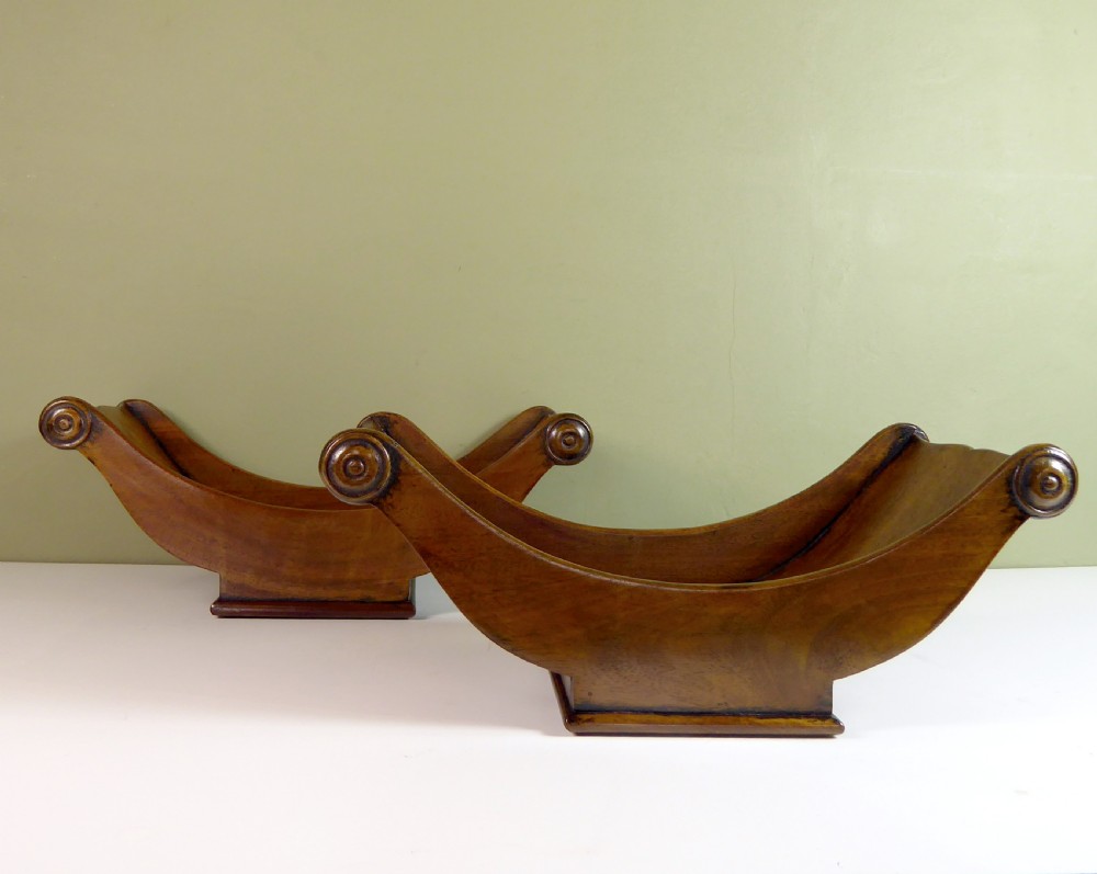 PAIR OF 19TH C MAHOGANY CHEESE COASTERS View II