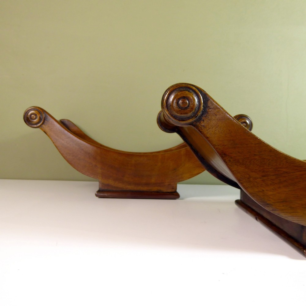 PAIR OF 19TH C MAHOGANY CHEESE COASTERS View III