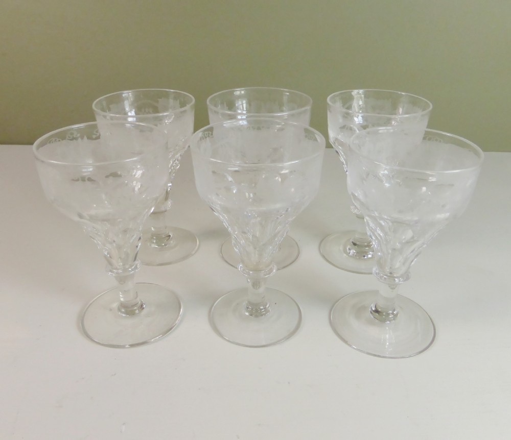 SET OF SIX 19TH C GLASSES View III