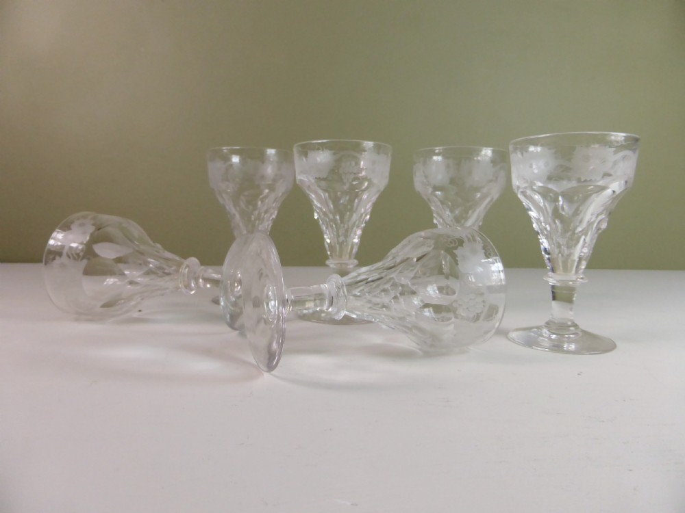 SET OF SIX 19TH C GLASSES View V