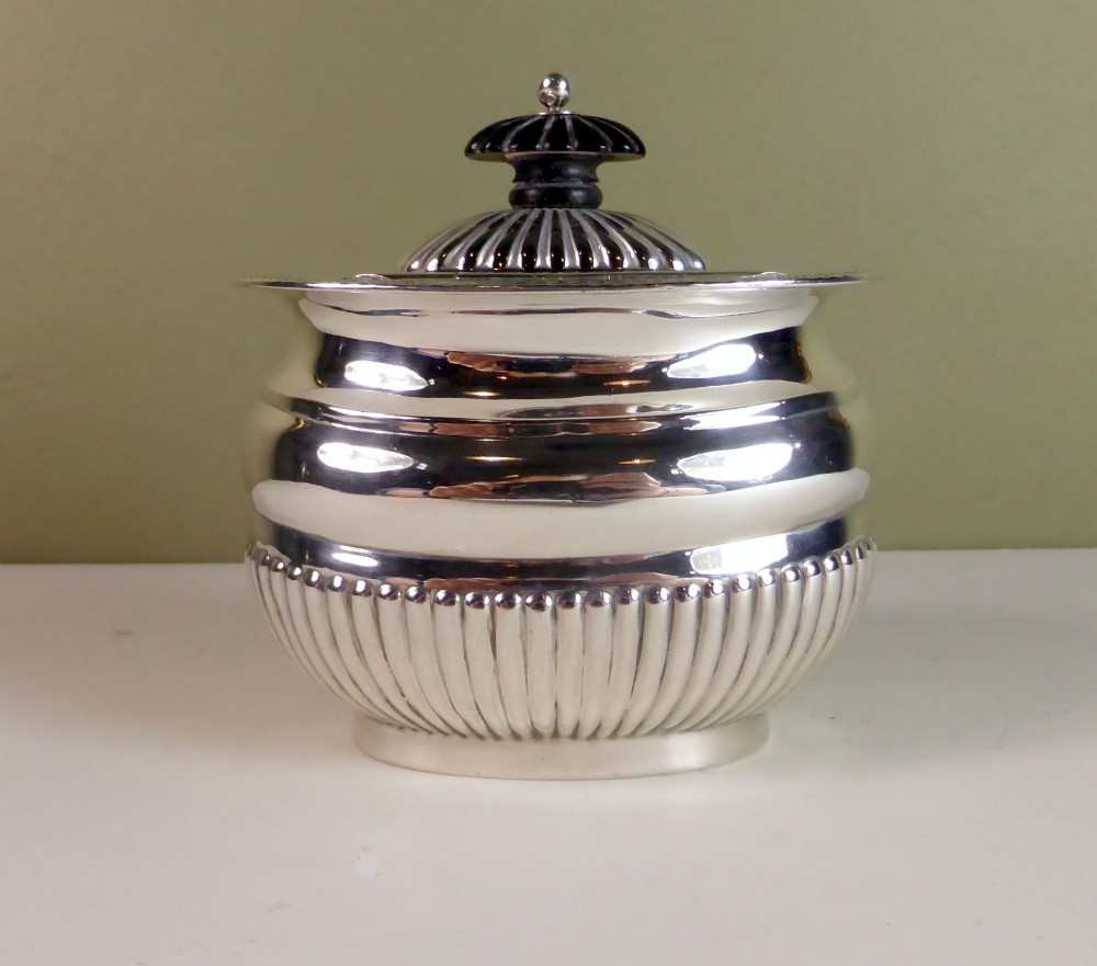 SOLID SILVER CADDY, LONDON 1891