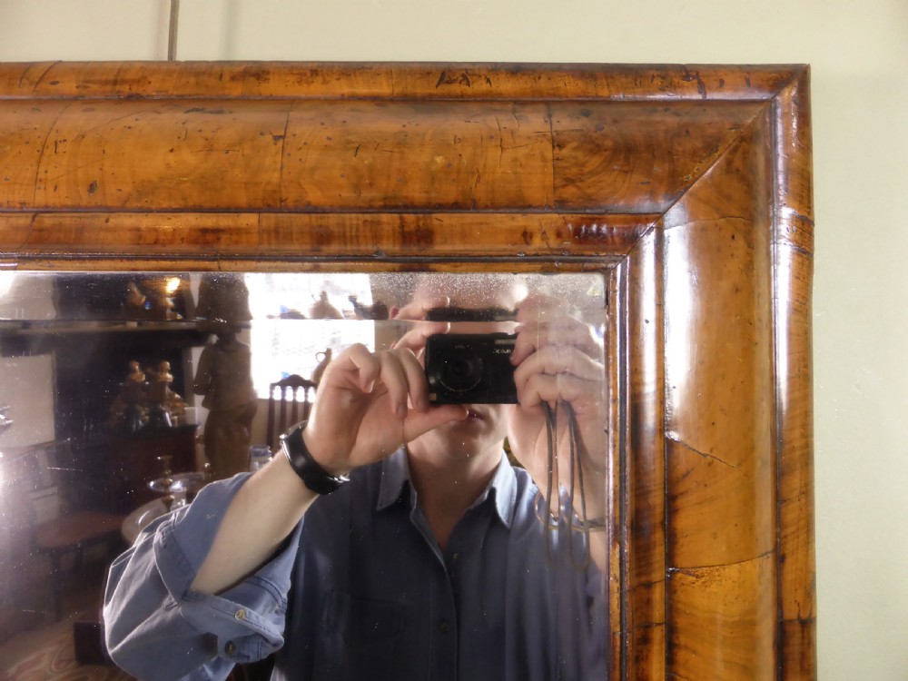 LARGE 18TH C WALNUT MIRROR View II
