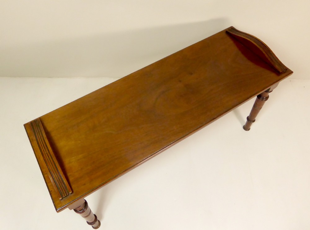 19TH C WALNUT HALL BENCH, WINDOW SEAT View IV