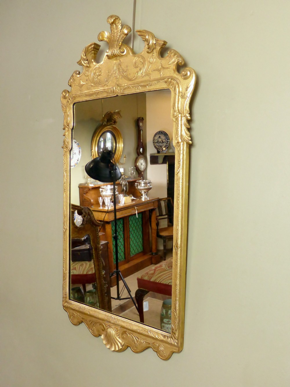 19TH C GILT MIRROR