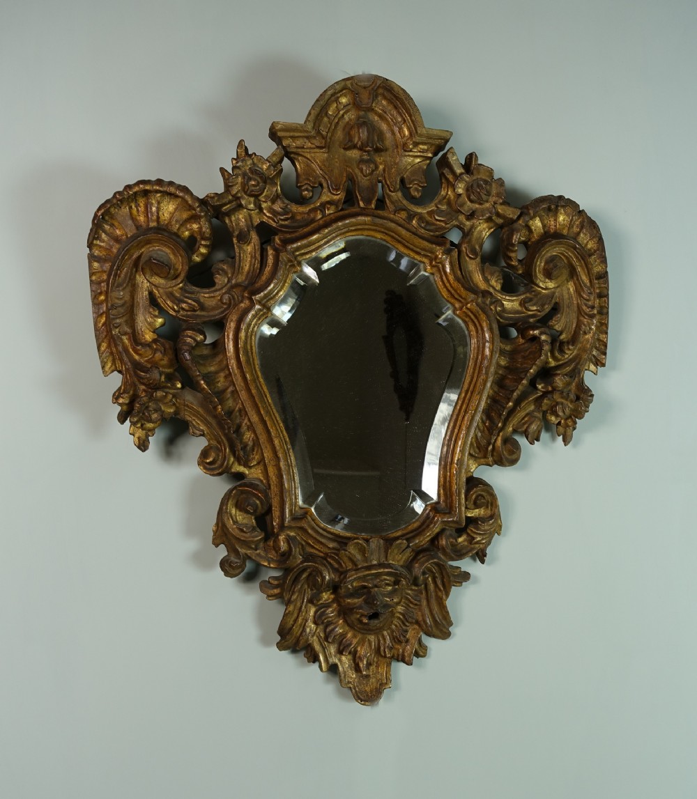 18TH C GILTWOOD MIRROR