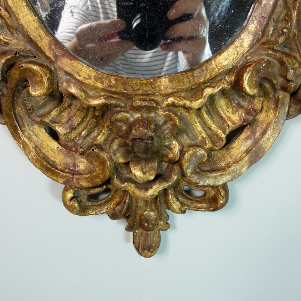 18TH C CARVED GILTWOOD MIRROR View III