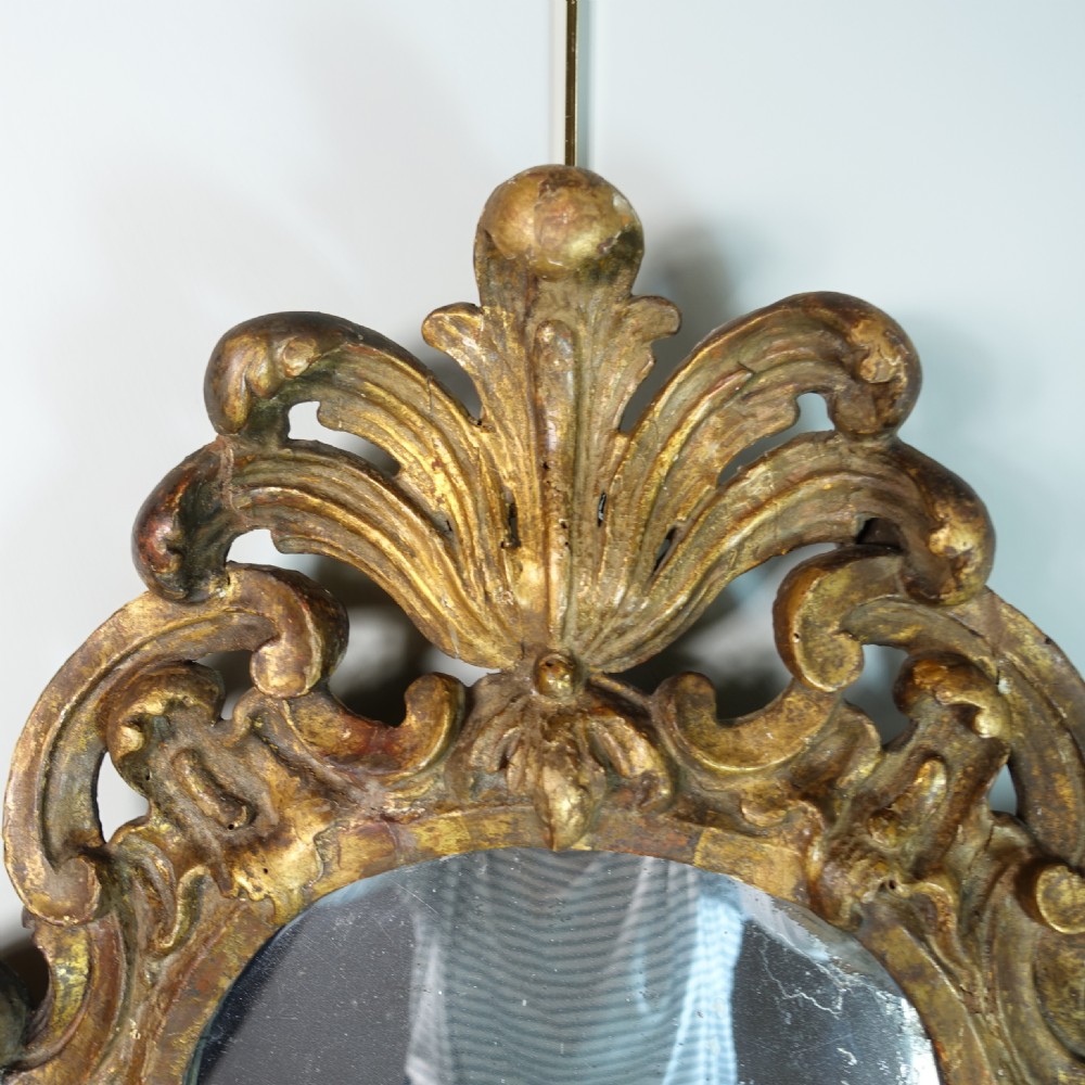 18TH C CARVED GILTWOOD MIRROR View IV