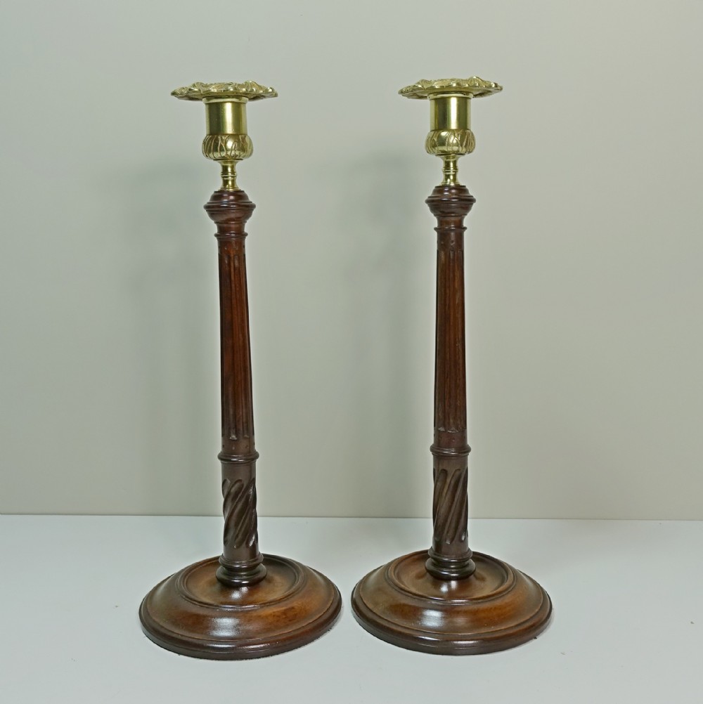PAIR OF 19TH C CANDLESTICKS