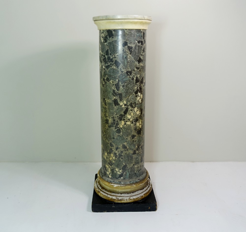 19TH C SCAGLIOLA PEDESTAL