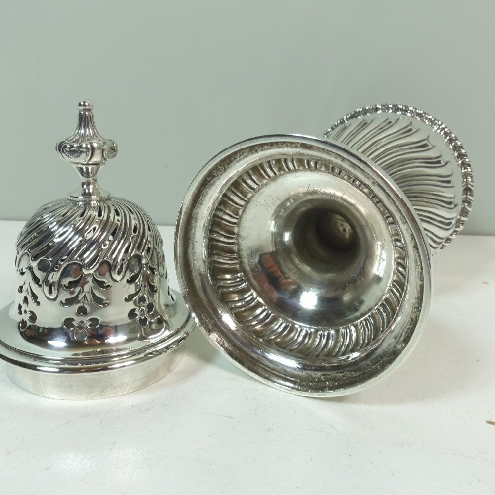 SOLID SILVER SUGAR CASTOR, LONDON 1887 View VII